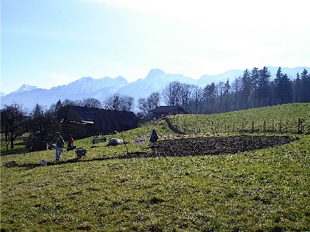 Bau des Labyrinths Wattenwil